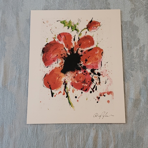 ***HOST PICK ***Dominic Pangborn, Abstract Poppy - Picture 1 of 5